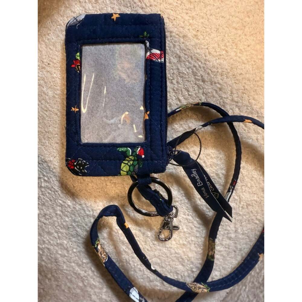 NWT Vera Bradley Lanyard ID Case Blue